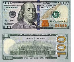 Министерство финансов США презентовало новую стодолларовую банкноту